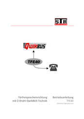 STR Electronik TFE40 Betriebsanleitung