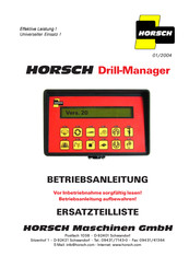 horsch Drill-Manager Betriebsanleitung