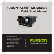 Fusion Apollo MS-SRX400 Schnellstartanleitung