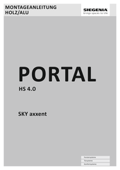 Siegenia PORTAL HS 4.0 SKY axxent Montageanleitung