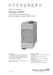 Endress+Hauser Nivotester FTR325 Technische Information