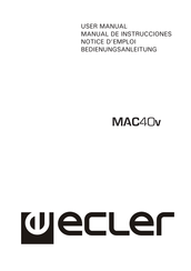 Ecler MAC40v Bedienungsanleitung