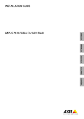 Axis Q7414 Installationsanleitung