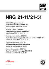 GESTRA NRG 21-11 Kurz- Betriebsanleitung