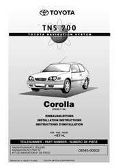 Toyota TNS 200 Einbauanleitung / Bedienungsanleitung