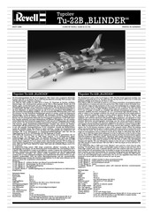 REVELL Tupolev Tu-22B BLINDER Bedienungsanleitung
