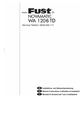 NOVAMATIC WA 1206 TD Installations- Und Gebrauchsanweisung