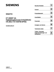 Siemens DI 8x230VAC HA Gerätehandbuch