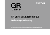 Ricoh GR LENS A12 28mm F2.5 Bedienungsanleitung