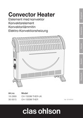 Clas Ohlson CH-1500M THER series Bedienungsanleitung