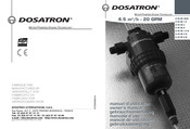 dosatron D 45 RE 1.5 Gebrauchsanweisung