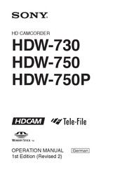 Sony HDW-750P Bedienungsanleitung