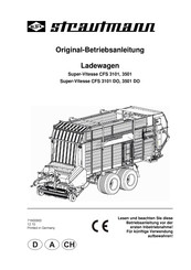 BSL Strautmann Super-Vitesse CFS 3101 Originalbetriebsanleitung