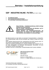 GEP Inline 3 Betriebs- / Installationsanleitung