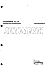 Siemens SINUMERIK 880M Benutzeranleitung