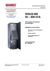 Wöhrle WISUS-MS 400 Technische Information