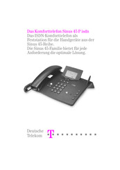 T-Mobile Sinus 45 P isdn Handbuch