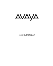 Avaya Analog HF Bedienungsanleitung