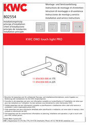 KWC ONO touch light PRO Montage- Und Serviceanleitung
