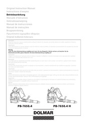Dolmar PB-7650.4 series Betriebsanleitung