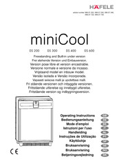 Hafele miniCool DS 400 Bedienungsanleitung