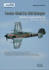 Freewing Focke-Wulf FW 190 Würger Bedienungsanleitung
