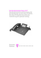 T-Mobile Sinus 45 Serie Handbuch
