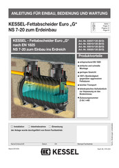 Kessel Euro G NS 10 Anleitung Für Einbau, Bedienung Und Wartung