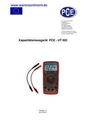 PCE Instruments PCE-UT 603 Betriebsanleitung