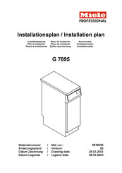 Miele professional G 7895 Installationsplan