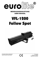 EuroLite VFL-1200 Follow Spot Bedienungsanleitung