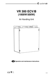 SystemAir VR 300 ECV/B Bedienungs- Und Wartungsanleitung