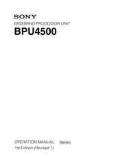 Sony BPU4500 Bedienungsanleitung