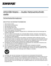 Shure ANIUSB-MATRIX Bedienungsanleitung