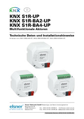 elsner elektronik KNX S1R-UP Technische Daten Und Installationshinweise