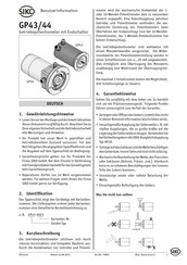 Siko GP43 Benutzerinformation