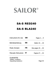 Sailor SA-S RED240 Betriebsanleitung