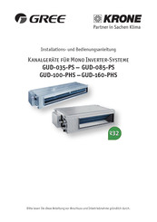 Krone GUD-100-PHS Installations- Und Bedienungsanleitung