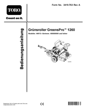 Toro Grünsroller GreensPro 1260 Bedienungsanleitung