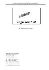 Intra-Automation DigiFlow 520 Installationsanleitung/Bedienerhandbuch