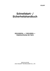 SIGLENT SDS1000 series Schnellstart-/Sicherheitshandbuch