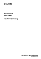 Siemens ARS6311-RX Installationsanleitung