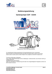 Wiltec CGP-Serie Bedienungsanleitung