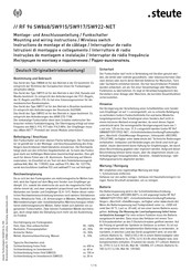 steute RF 96 SW922-NET Montage- Und Anschlussanleitung