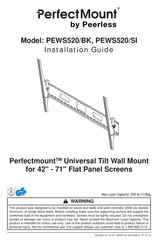 Peerless PerfectMount PEWS520/BK Montageanleitung