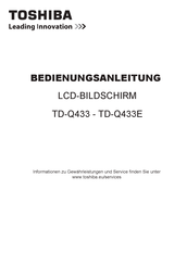 Toshiba TD-Q433 Bedienungsanleitung