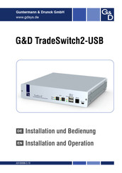 G&D TradeSwitch2-USB Installation Und Bedienung