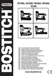 Bostitch SX1838 Technische Gerätedaten