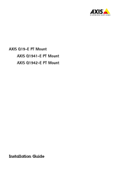 Axis Q19-E series Installationsanleitung