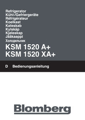 Blomberg KSM 1520 series Bedienungsanleitung